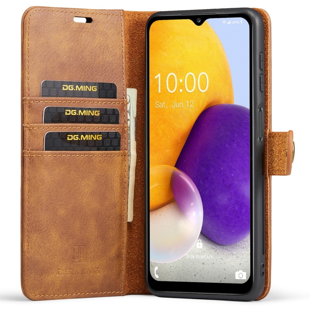 Étui portefeuille Magnet Wallet Samsung Galaxy A13, Cognac