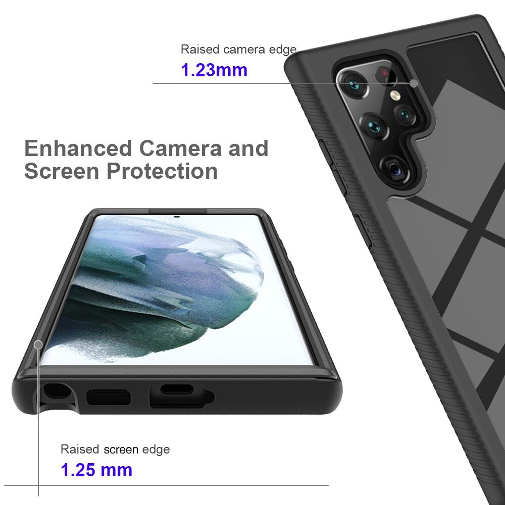 Coque de couverture complète Samsung Galaxy S22 Ultra, Noir
