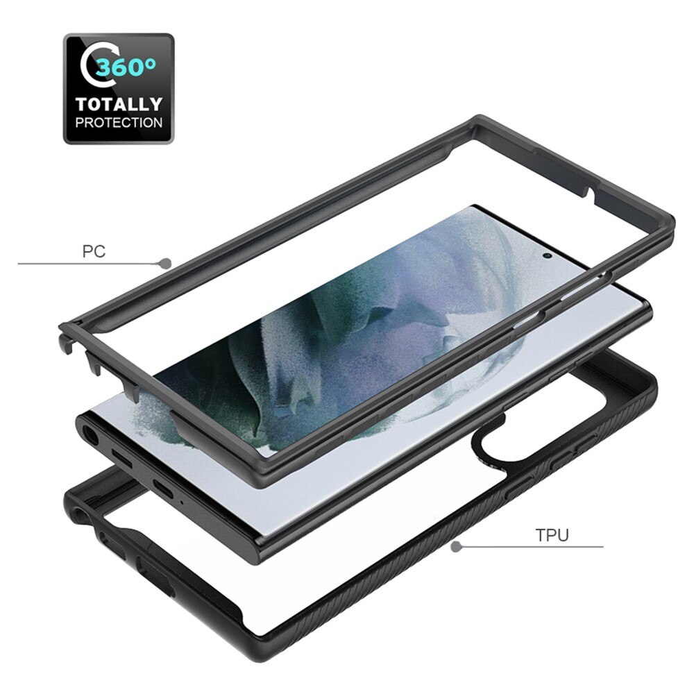 Coque de couverture complète Samsung Galaxy S22 Ultra, Noir