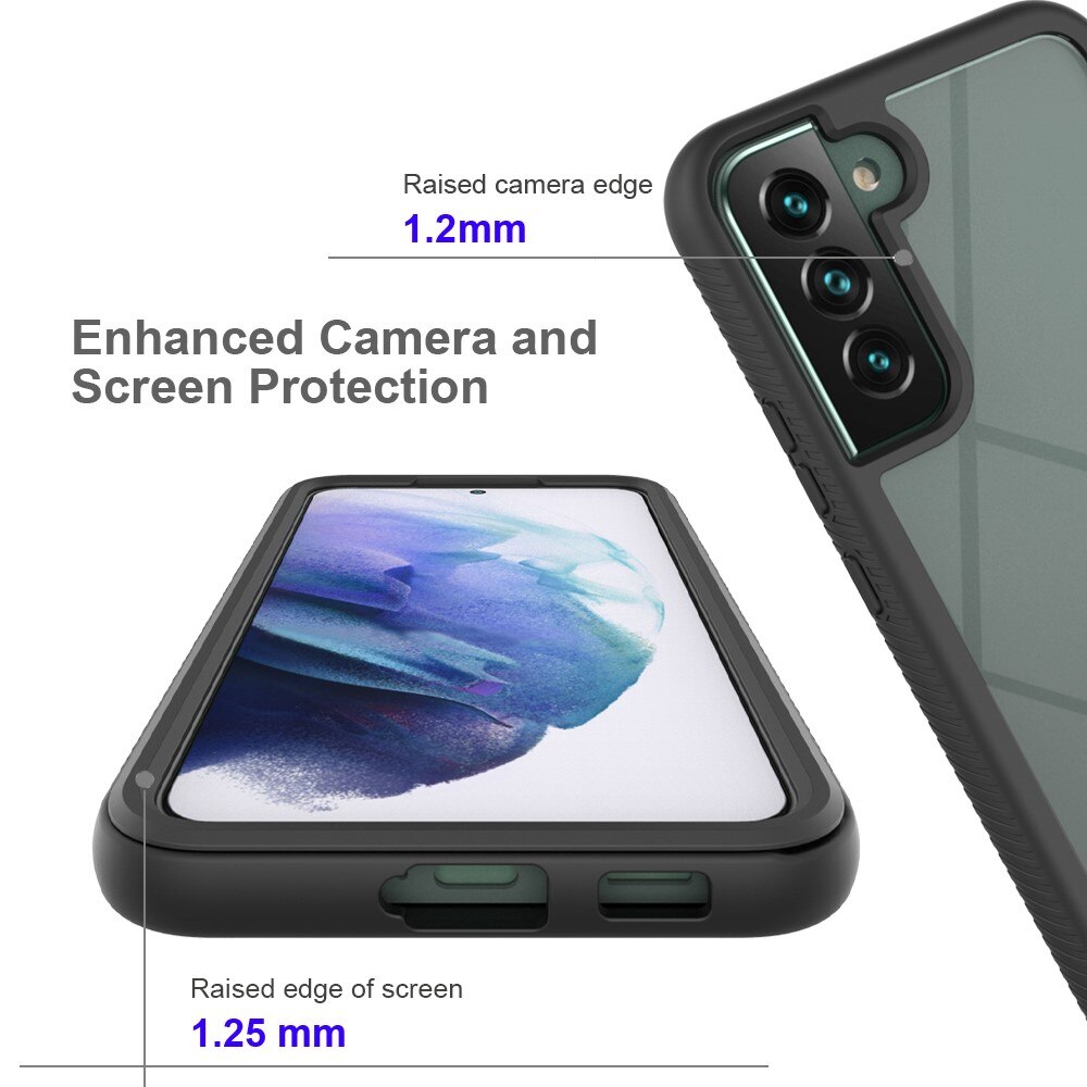 Coque de couverture complète Samsung Galaxy S22 Plus, Noir