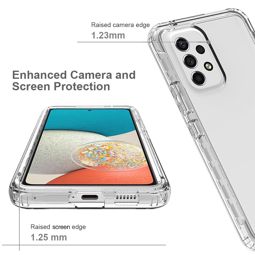Coque de couverture complète Samsung Galaxy A53, transparent