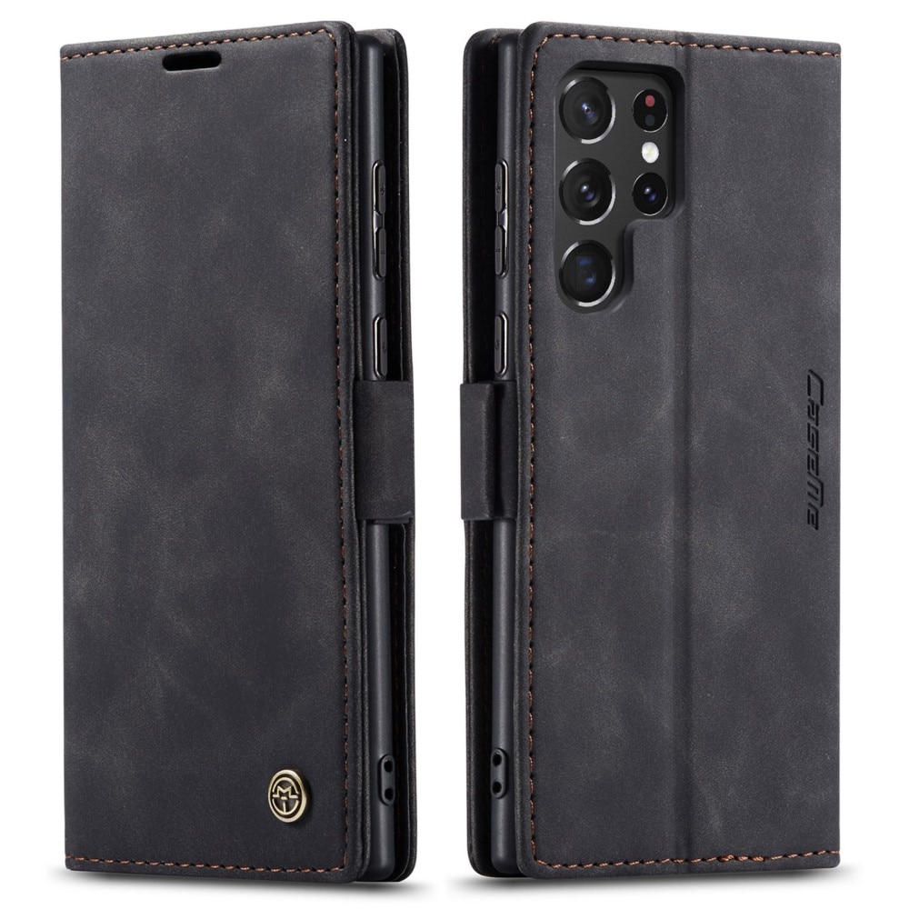 Étui portefeuille mince Samsung Galaxy S22 Ultra, Noir