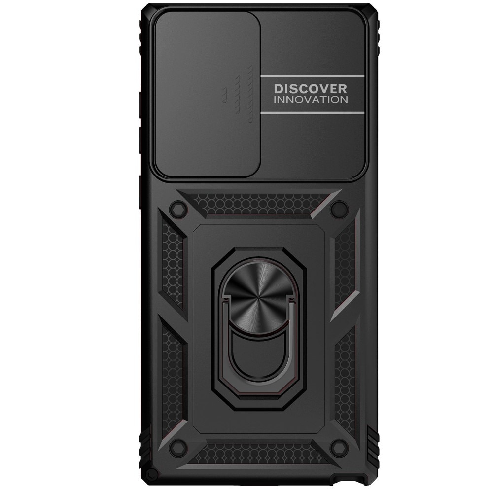 Coque Hybride Ring avec Protège Caméra Samsung Galaxy S22 Ultra, Noir