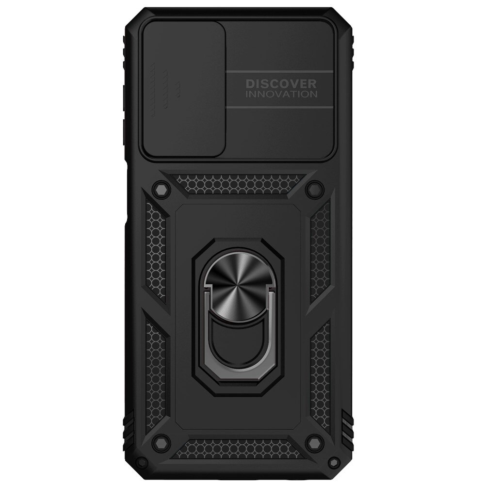Coque Hybride Ring avec Protège Caméra Samsung Galaxy A23, Noir