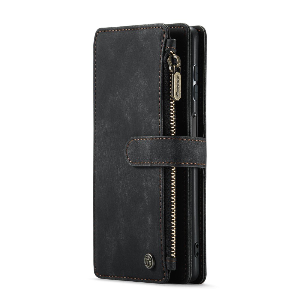 Étui portefeuille à glissière Samsung Galaxy A04s, Noir