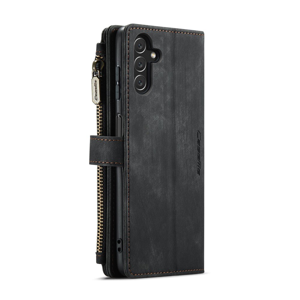 Étui portefeuille à glissière Samsung Galaxy A04s, Noir