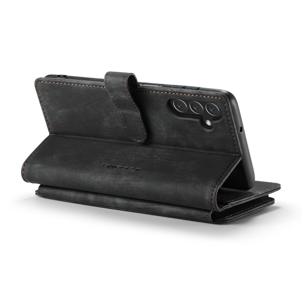 Étui portefeuille à glissière Samsung Galaxy A04s, Noir