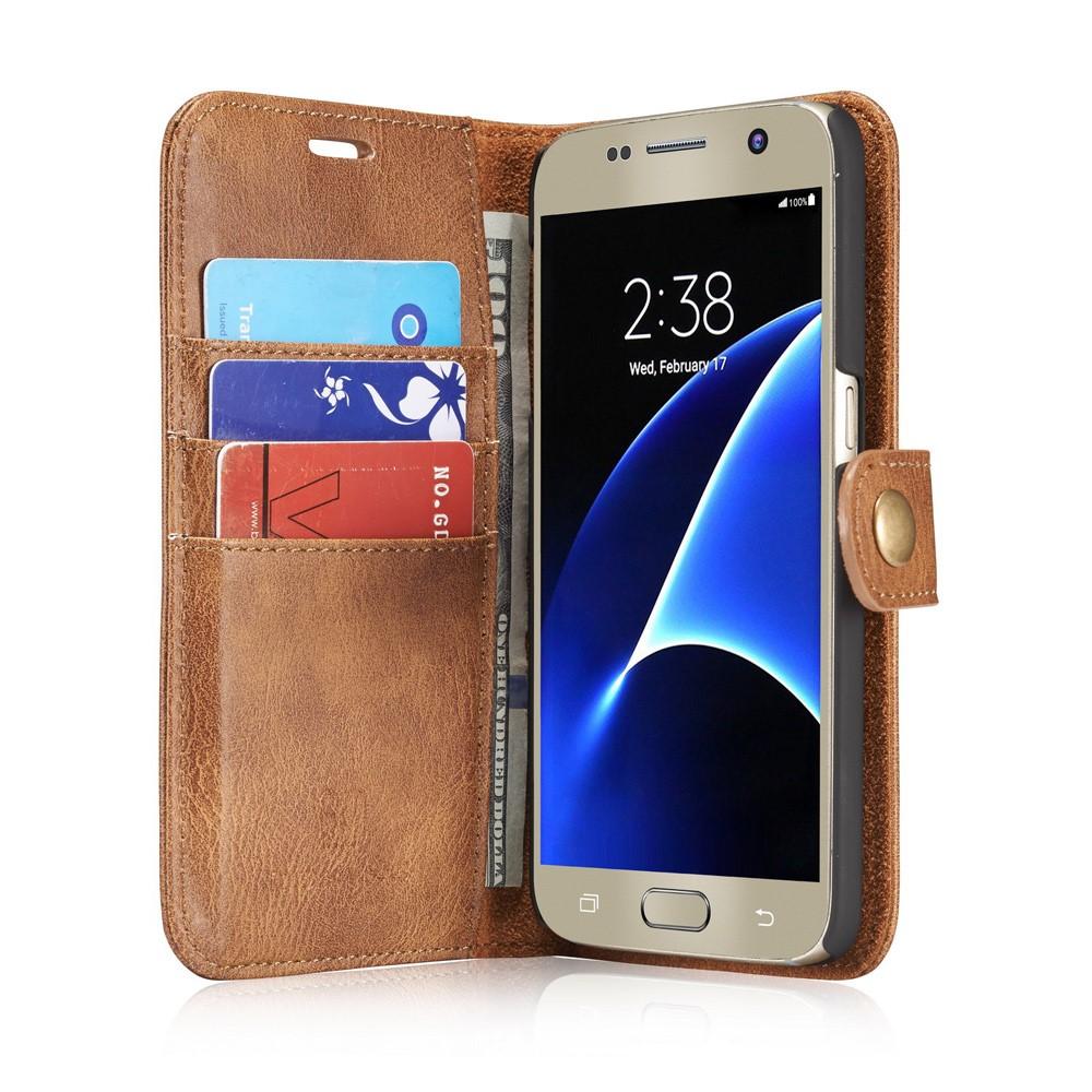 Étui portefeuille Magnet Wallet Samsung Galaxy S7, Cognac