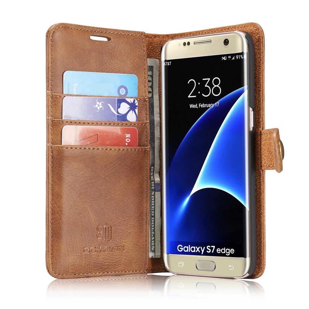 Étui portefeuille Magnet Wallet Samsung Galaxy S7 Edge Cognac