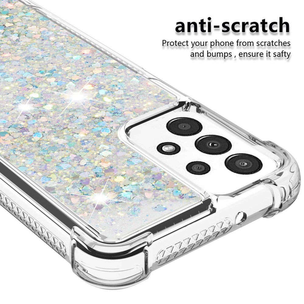 Coque Glitter Powder TPU Samsung Galaxy A13 Argent