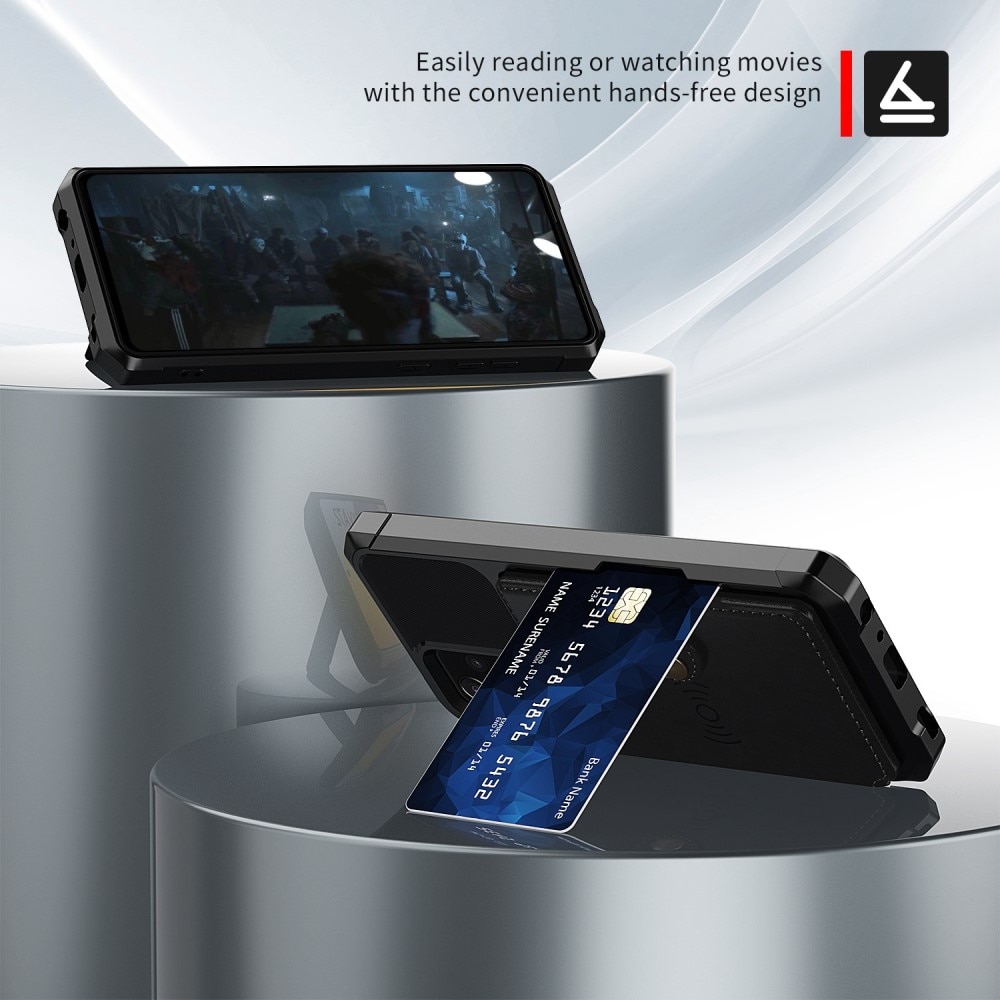 Coque porte-cartes Tough Multi-slot Samsung Galaxy A53 Noir