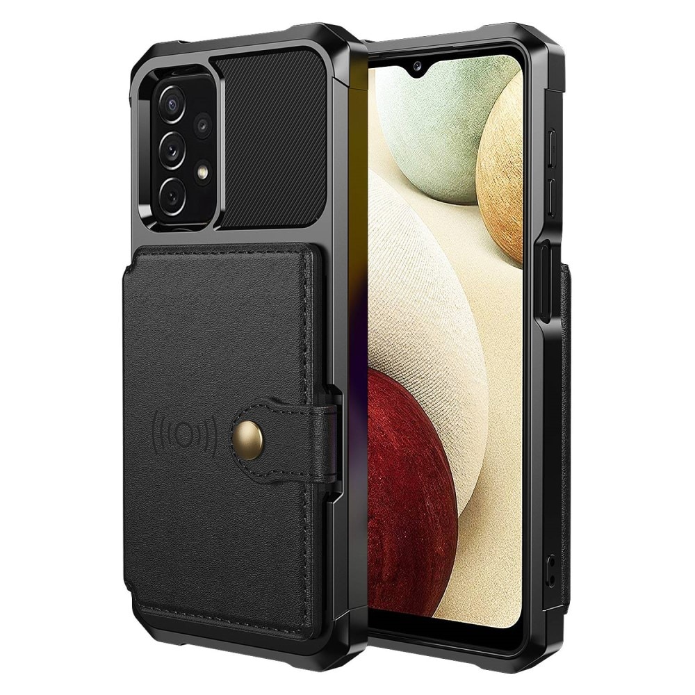 Coque porte-cartes Tough Multi-slot Samsung Galaxy A04s, Noir