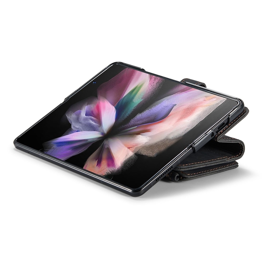 Étui portefeuille à glissière Samsung Galaxy Z Fold 3 Noir