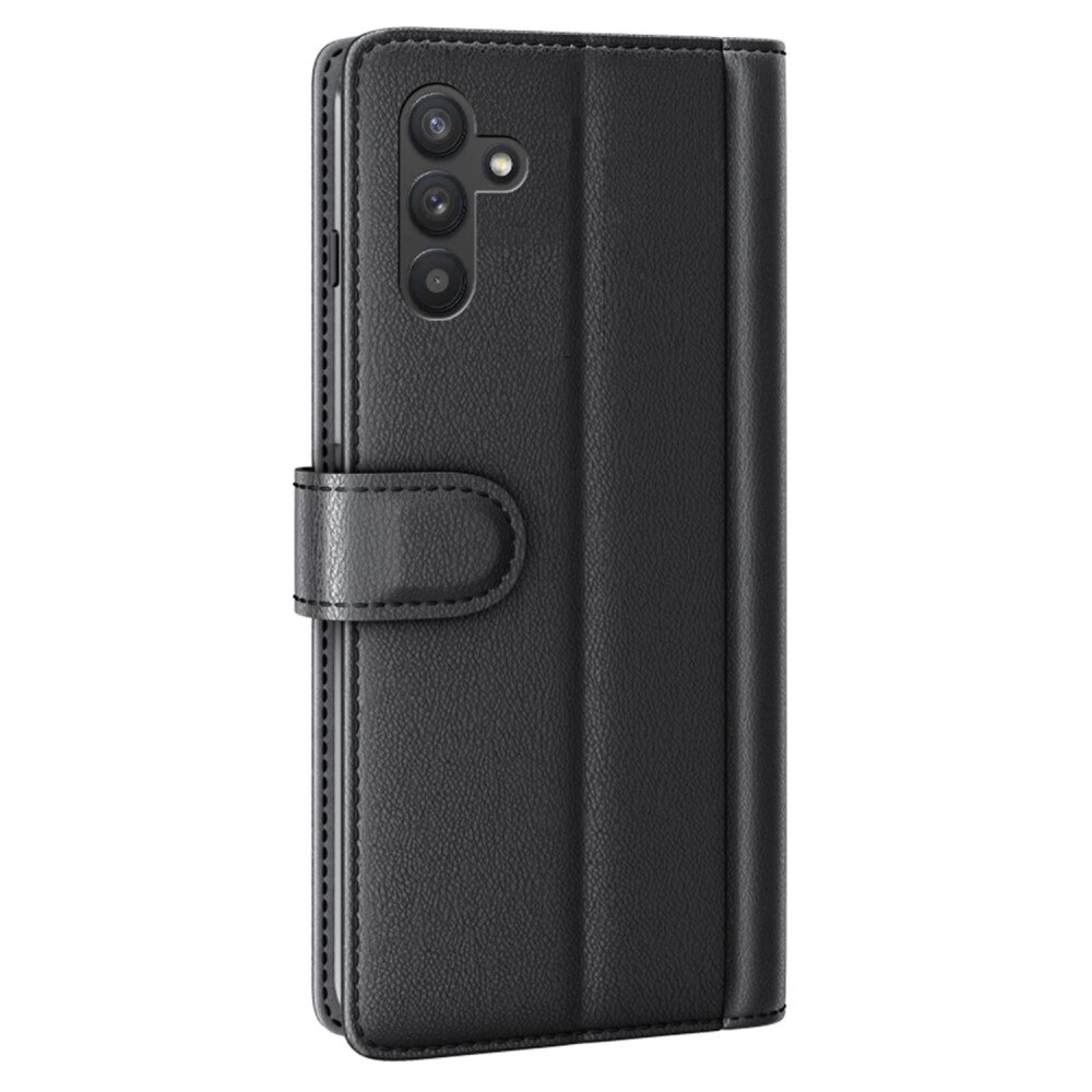 Étui en cuir veritable Samsung Galaxy A04s, Noir