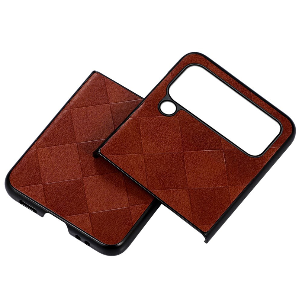 Coque tressé Samsung Galaxy Z Flip 4 Marron