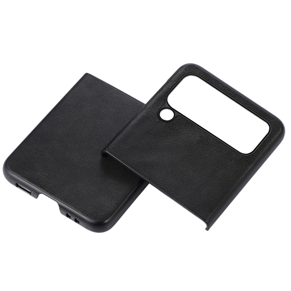 Coque en Cuir Samsung Galaxy Z Flip 4 Noir