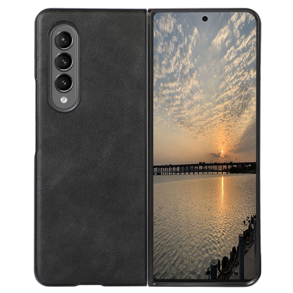 Coque en Cuir Samsung Galaxy Z Fold 4 Noir