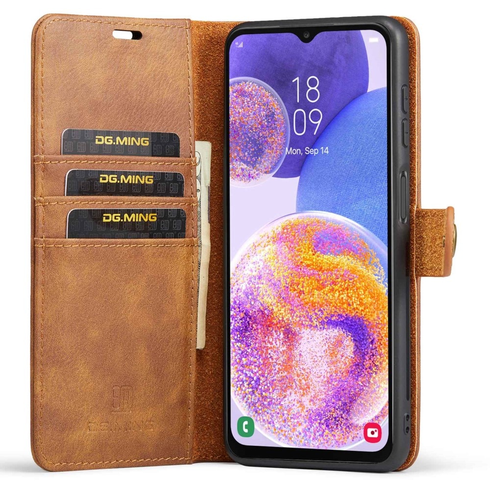 Étui portefeuille Magnet Wallet Samsung Galaxy A23, Cognac