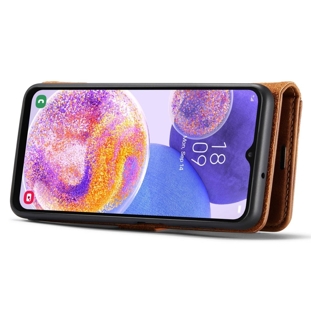 Étui portefeuille Magnet Wallet Samsung Galaxy A23, Cognac