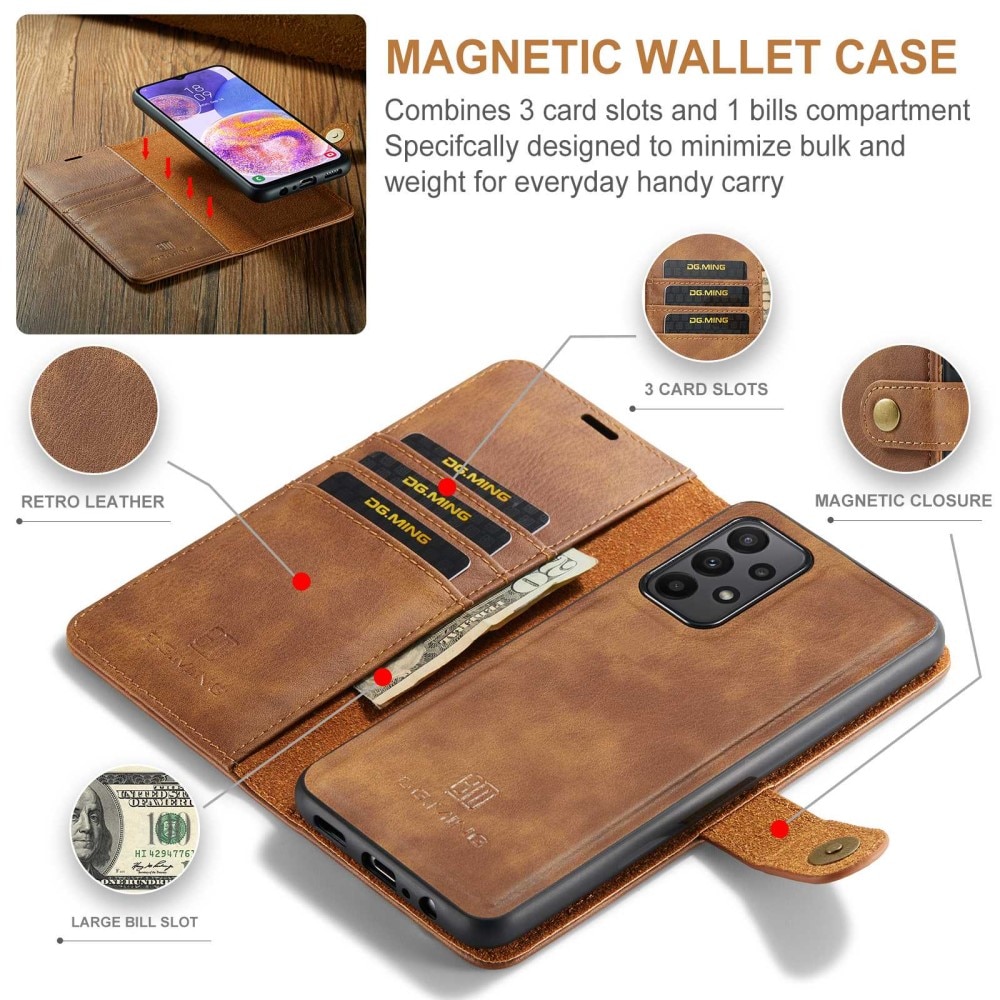 Étui portefeuille Magnet Wallet Samsung Galaxy A23 Cognac