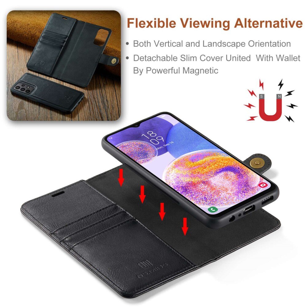Étui portefeuille Magnet Wallet Samsung Galaxy A23, Noir