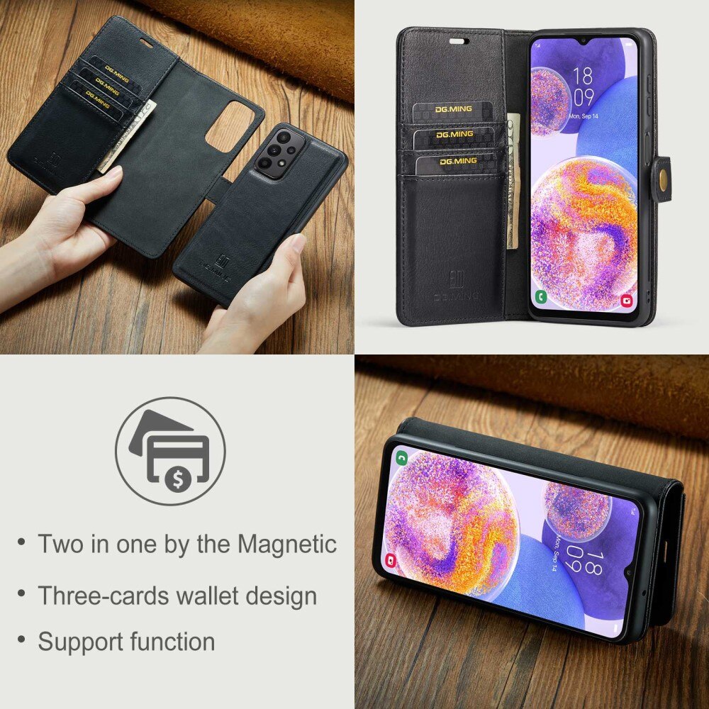 Étui portefeuille Magnet Wallet Samsung Galaxy A23, Noir