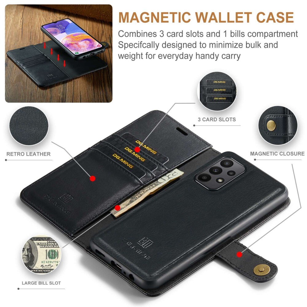 Étui portefeuille Magnet Wallet Samsung Galaxy A23, Noir