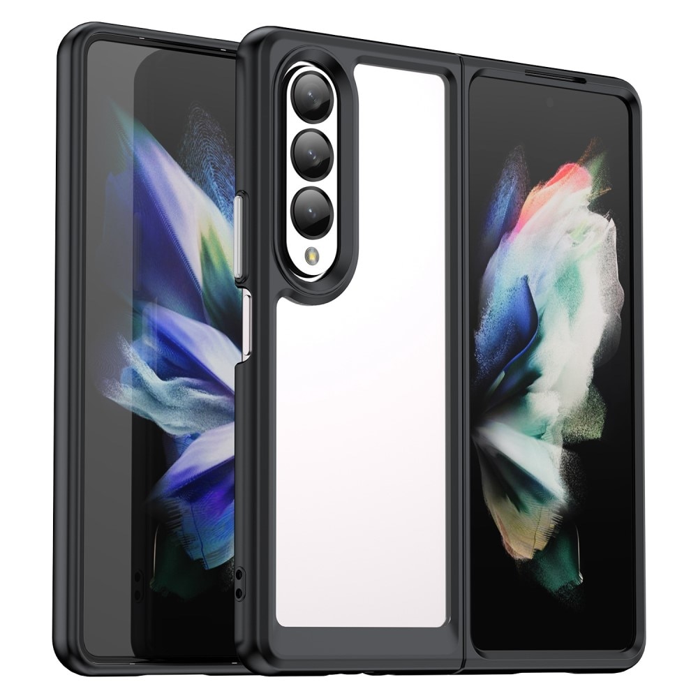 Coque hybride Crystal Hybrid pour Samsung Galaxy Z Fold 4, black