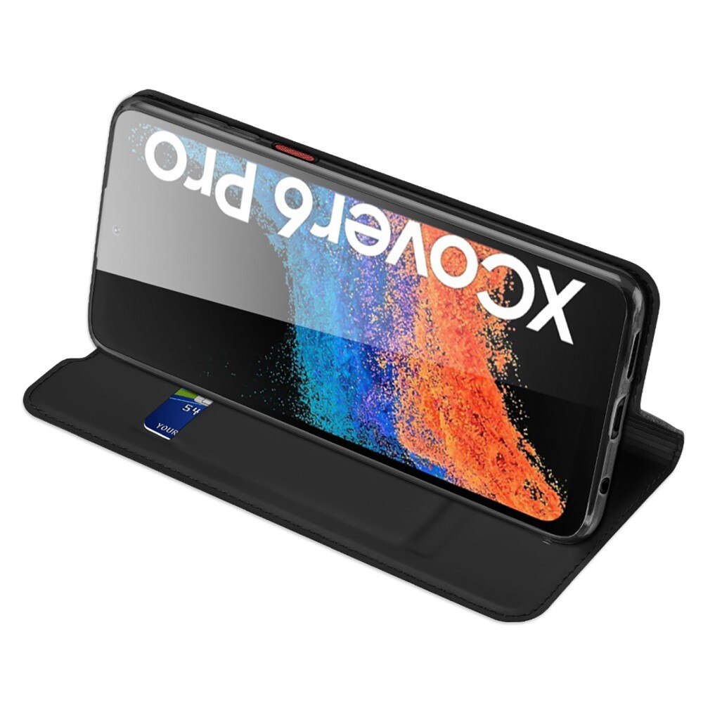 Étui portefeuille Skin Pro Series Samsung Galaxy Xcover 6 Pro, Noir