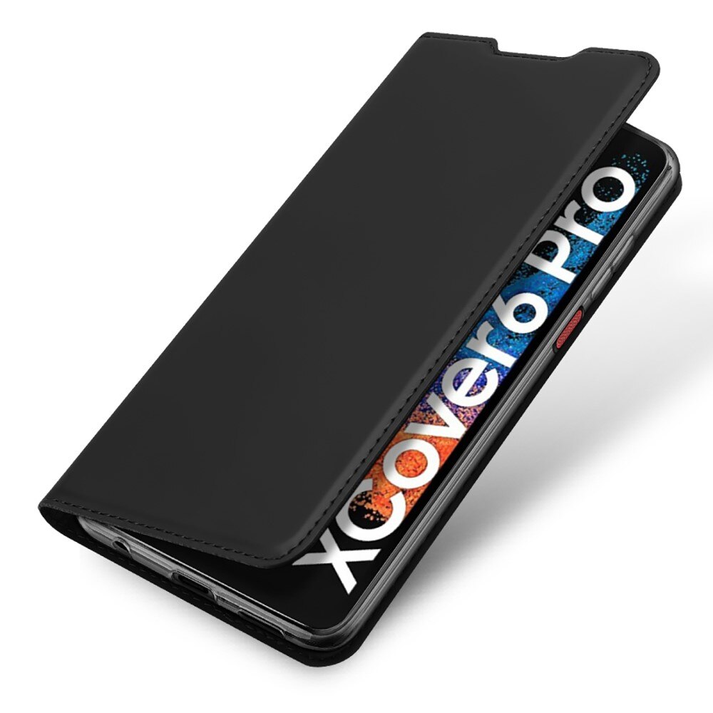 Étui portefeuille Skin Pro Series Samsung Galaxy Xcover 6 Pro, Noir