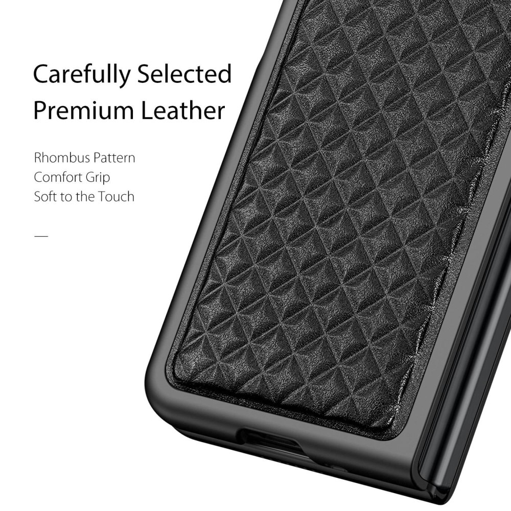 Coque Venice Leather Case Samsung Galaxy Z Fold 3 Black