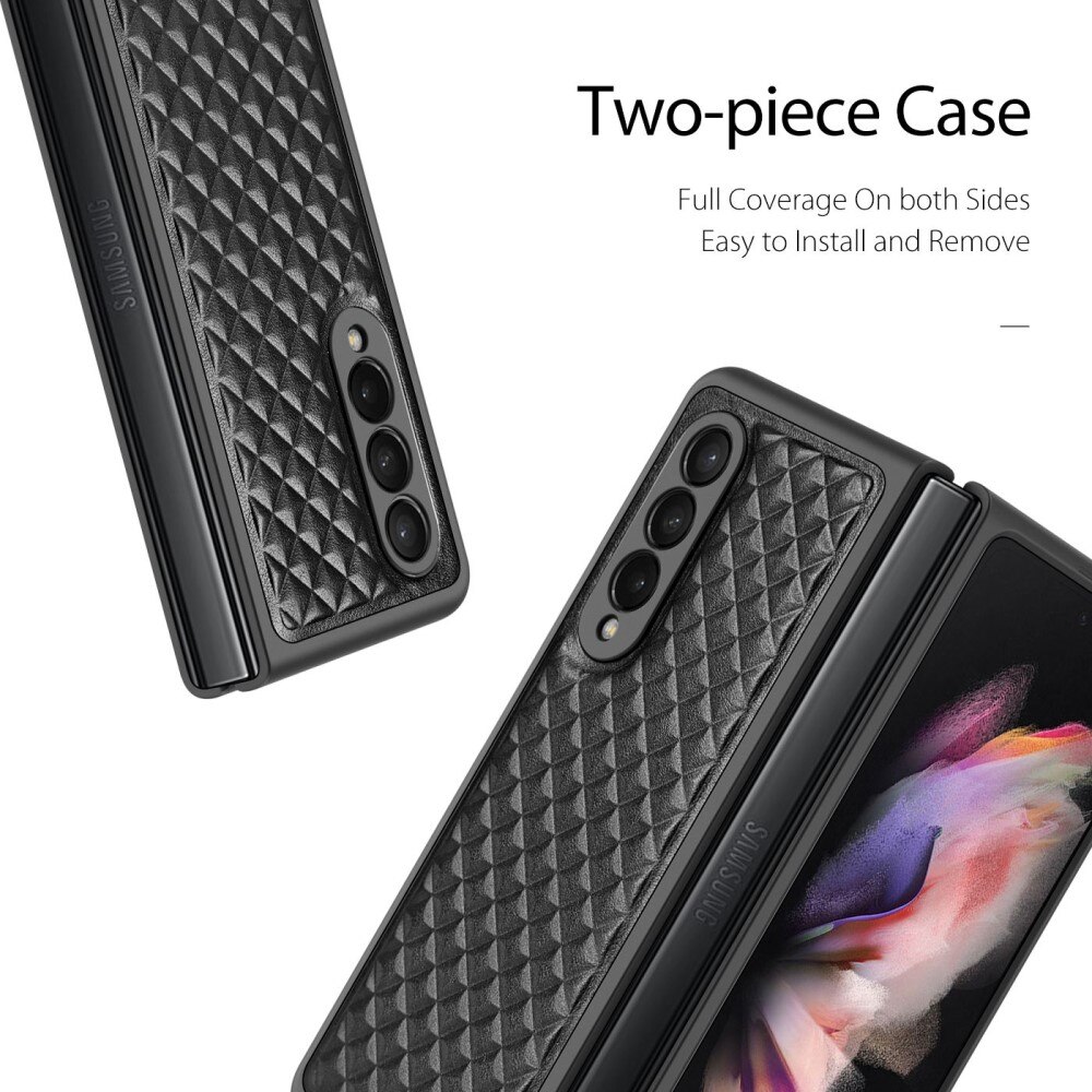 Coque Venice Leather Case Samsung Galaxy Z Fold 3 Black