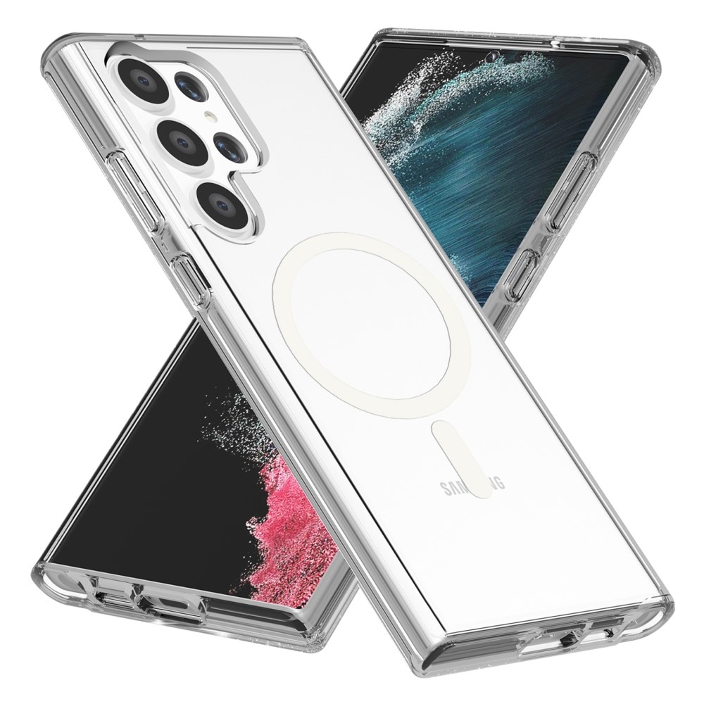 Coque hybride MagSafe Samsung Galaxy S23 Ultra transparent