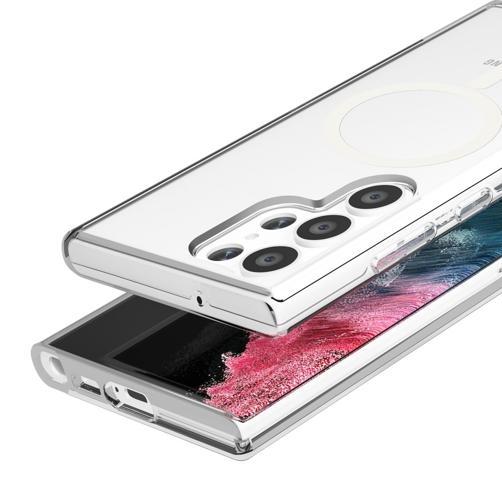 Coque hybride MagSafe Samsung Galaxy S23 Ultra transparent