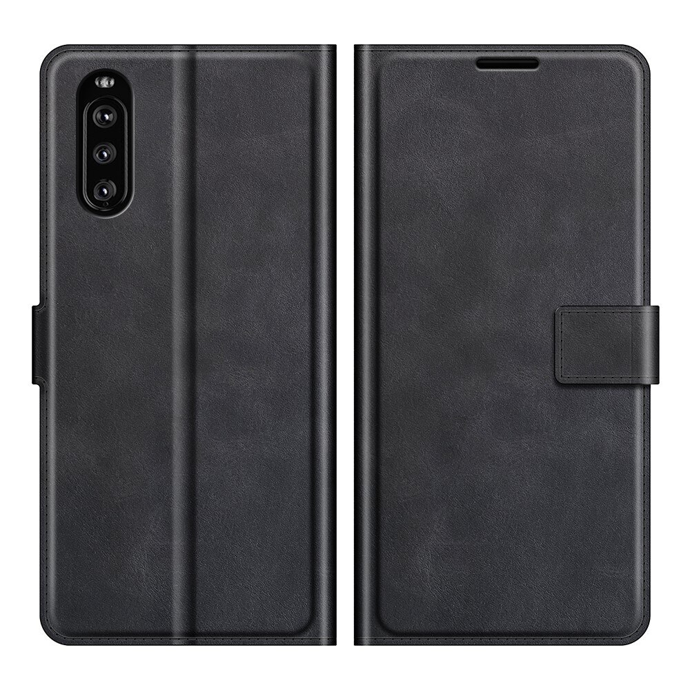 Étui portefeuille Leather Wallet Sony Xperia 10 III Black