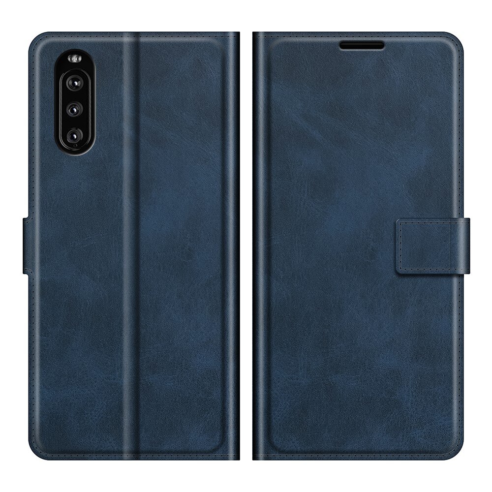 Étui portefeuille Leather Wallet Sony Xperia 10 III Blue