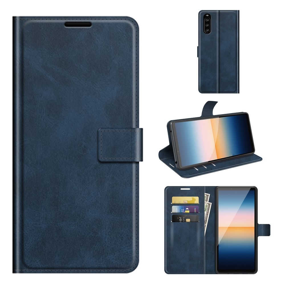 Étui portefeuille Leather Wallet Sony Xperia 10 III Blue