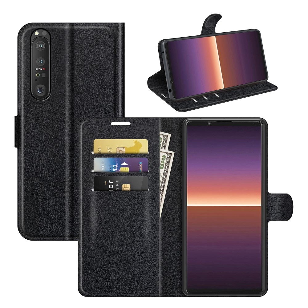 Coque portefeuille Sony Xperia 1 III, Noir