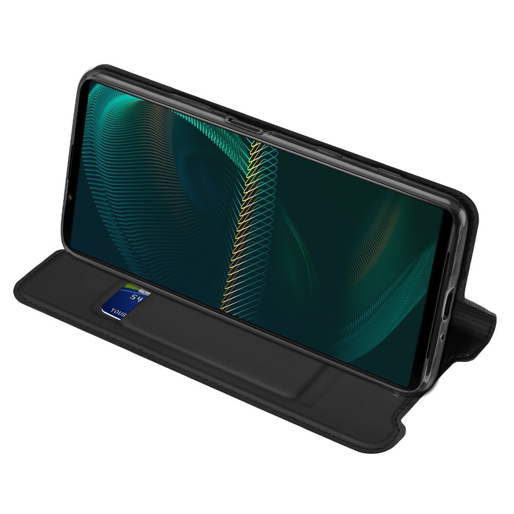 Étui portefeuille Skin Pro Series Sony Xperia 5 III, Noir