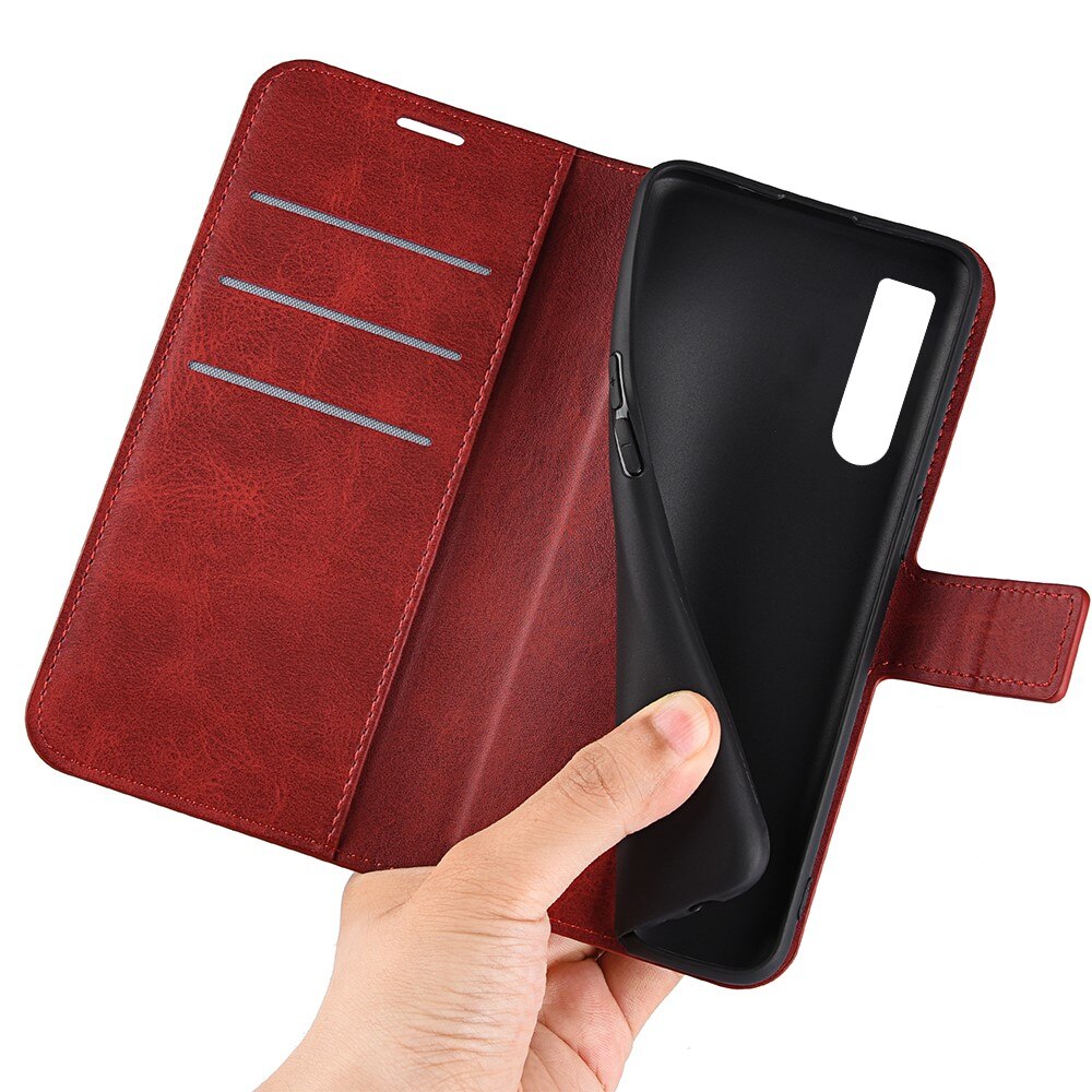 Étui portefeuille Leather Wallet Sony Xperia 1 IV Red