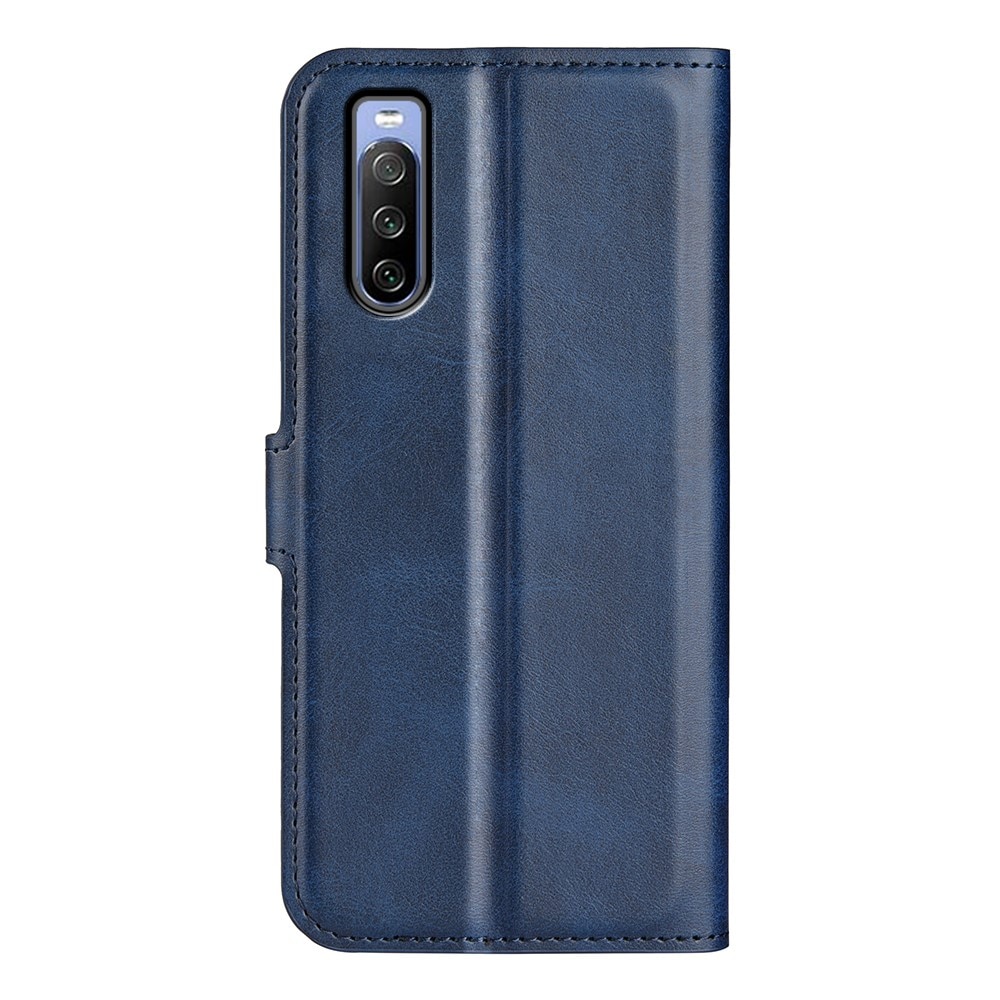 Étui portefeuille Leather Wallet Sony Xperia 10 IV Blue