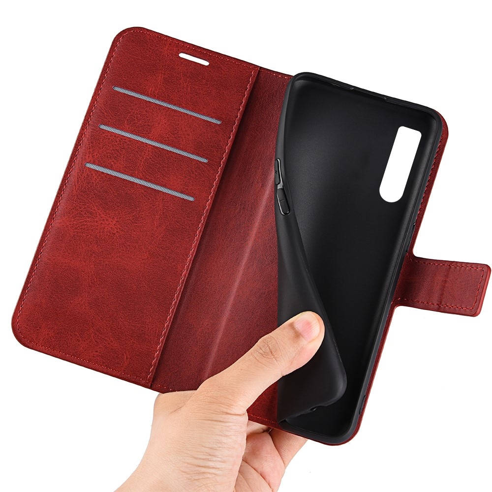 Étui portefeuille Leather Wallet Sony Xperia 10 IV Red
