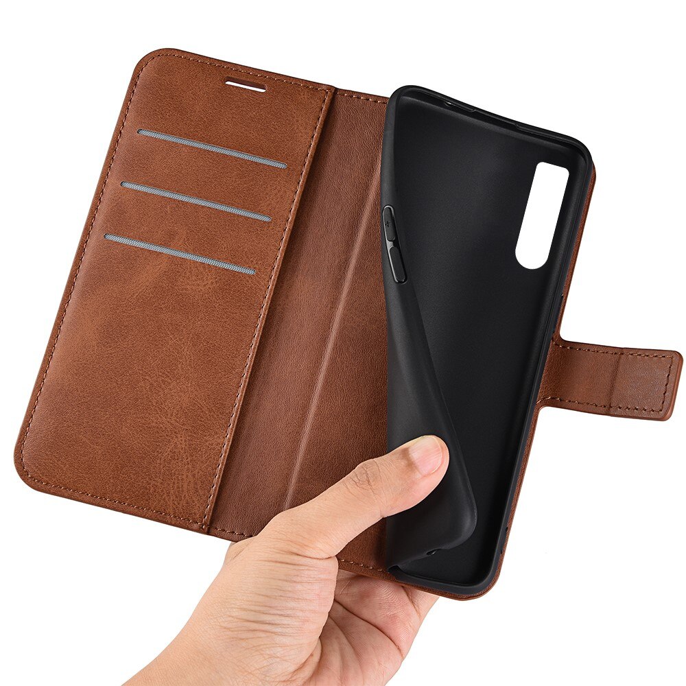 Étui portefeuille Leather Wallet Sony Xperia 10 IV Brown