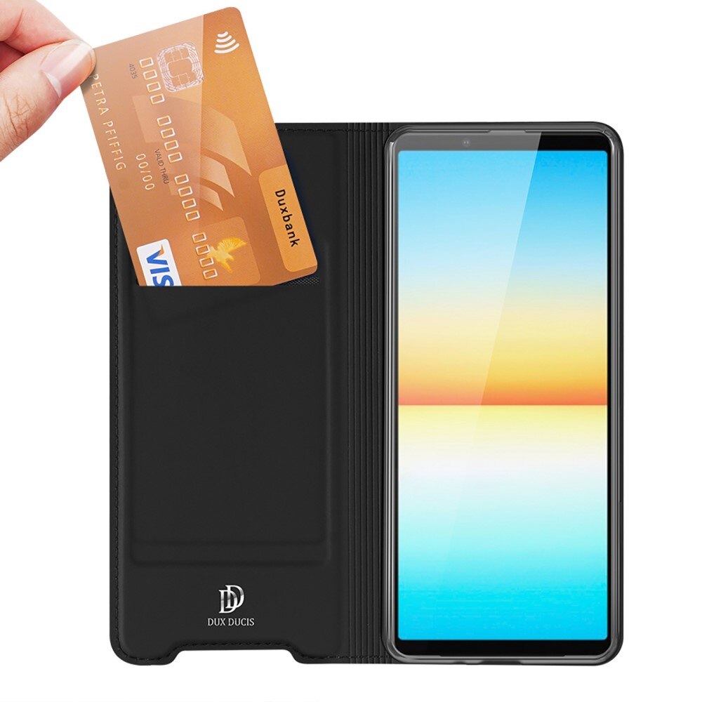 Étui portefeuille Skin Pro Series Sony Xperia 10 IV, Noir