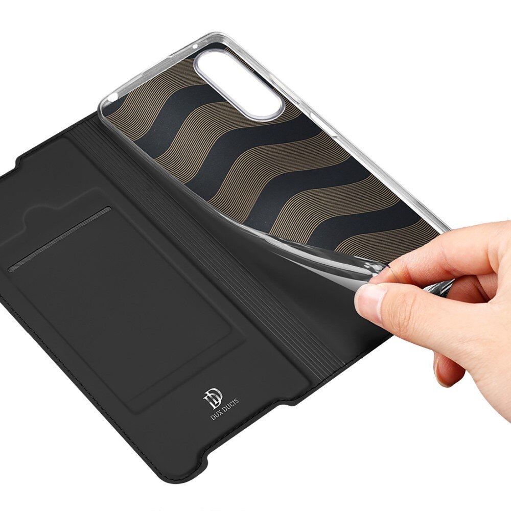 Étui portefeuille Skin Pro Series Sony Xperia 10 IV, Noir
