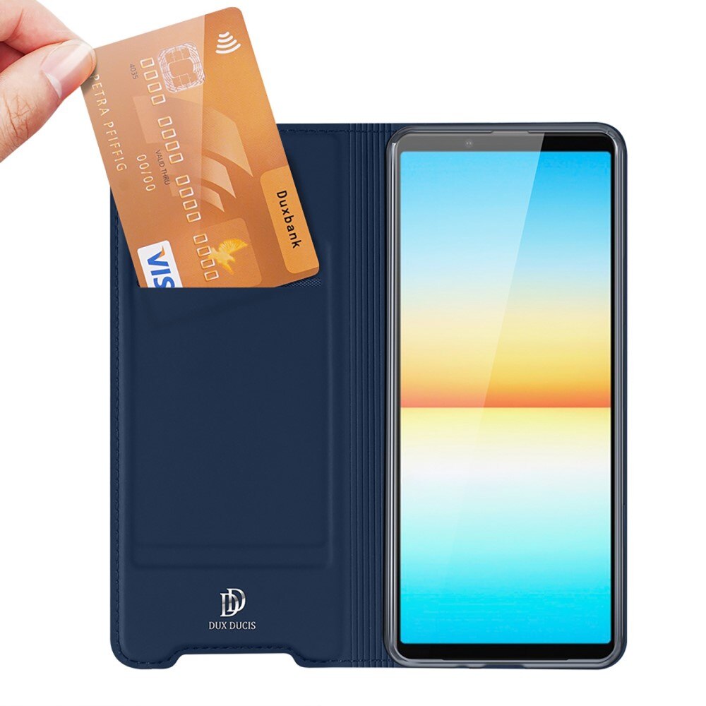 Étui portefeuille Skin Pro Series Sony Xperia 10 IV, Bleu