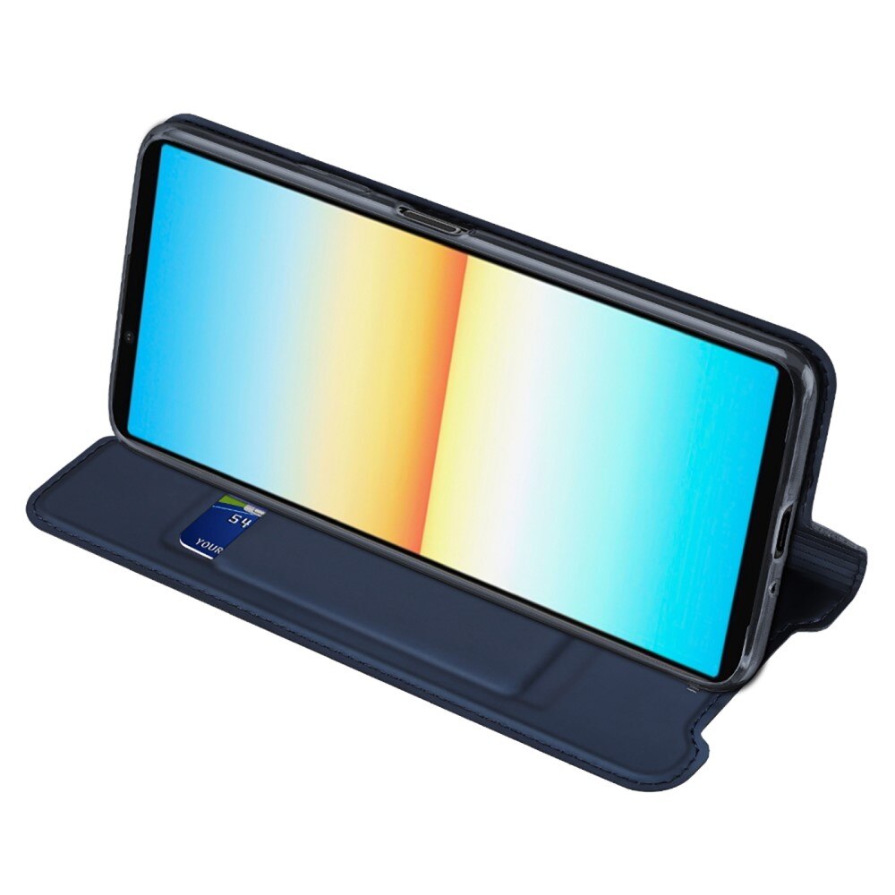 Étui portefeuille Skin Pro Series Sony Xperia 10 IV, Bleu