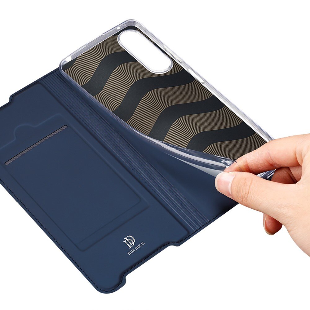 Étui portefeuille Skin Pro Series Sony Xperia 10 IV, Bleu