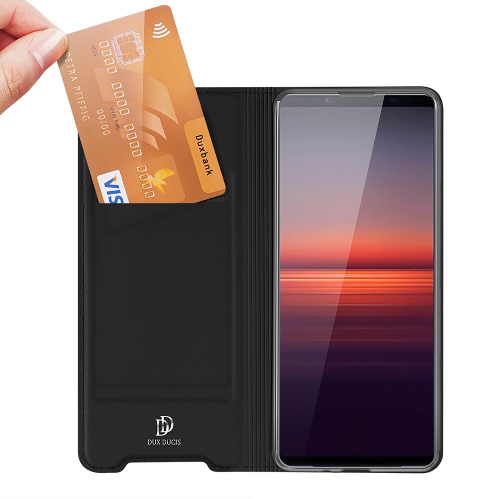 Étui portefeuille Skin Pro Series Sony Xperia 1 IV, Noir