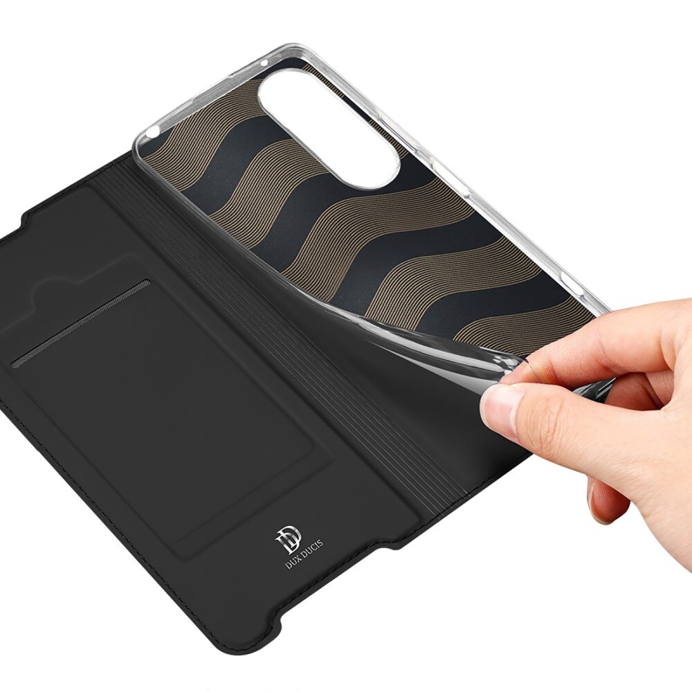 Étui portefeuille Skin Pro Series Sony Xperia 1 IV, Noir